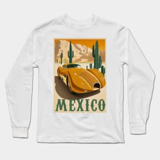 Mexico Desert Supercar Vintage Travel Art Poster Long Sleeve T-Shirt